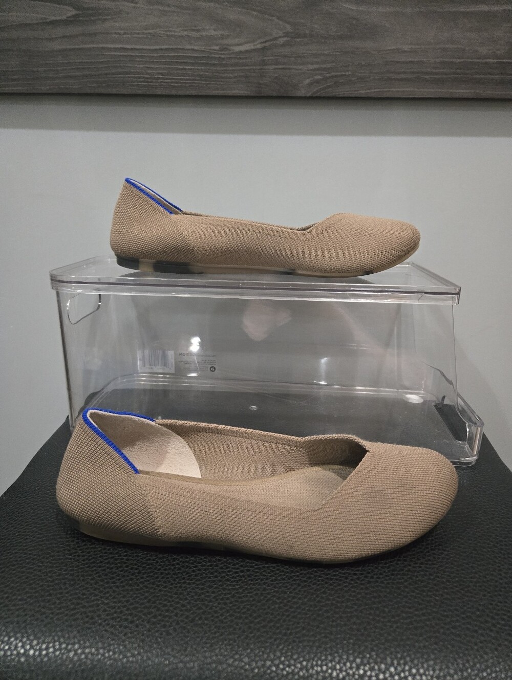 Rothy's The Flat Portobello Tan Round Toe Knit Ballet Flats Women's 9